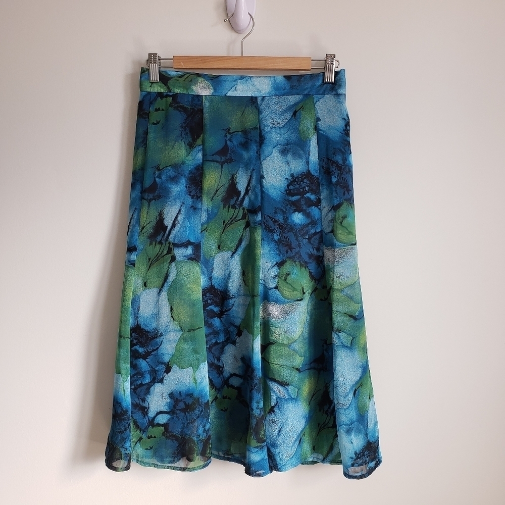 Laura Plus Petites Women's Abstract Floral Skirt Size 22 Watercolour Botanical
